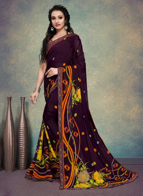 Desire Weightless Fancy Border And Printed Casual Party Wear Sarees 1992-1999